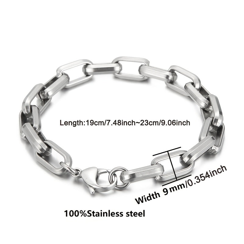 1pc Fashion Hip hop Y2K Style Mens' Double Layered Weaving 304L Stainless Steel Bracelet - Allergy Free, Long-Lasting Durability, Never Fading, Durable and Resistant to Corrosion