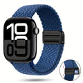 Braided Nylon Apple Watch Band with Magnetic Clasp – Adjustable, Breathable, Sweat-Resistant Strap for Series 10/9/8/7/6/5/4/3/2/1 SE, Fits 38mm to 49mm, Unisex Design for Men and Women, Magnetic Watch Band | Braided Design