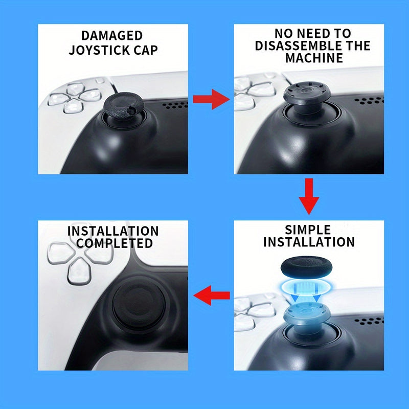 PS4 & PS5 DualShock Controller Joystick Repair Cap - Easy Installation, No Tools Needed, TPE Material, No Battery, Perfect for Restoring Smooth Joystick Function, Gaming Accessory | Modern Gaming Controller | Smooth Joystick