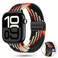 Braided Nylon Apple Watch Band with Magnetic Clasp – Adjustable, Breathable, Sweat-Resistant Strap for Series 10/9/8/7/6/5/4/3/2/1 SE, Fits 38mm to 49mm, Unisex Design for Men and Women, Magnetic Watch Band | Braided Design