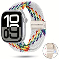 Braided Nylon Apple Watch Band with Magnetic Clasp – Adjustable, Breathable, Sweat-Resistant Strap for Series 10/9/8/7/6/5/4/3/2/1 SE, Fits 38mm to 49mm, Unisex Design for Men and Women, Magnetic Watch Band | Braided Design
