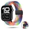 Braided Nylon Apple Watch Band with Magnetic Clasp – Adjustable, Breathable, Sweat-Resistant Strap for Series 10/9/8/7/6/5/4/3/2/1 SE, Fits 38mm to 49mm, Unisex Design for Men and Women, Magnetic Watch Band | Braided Design