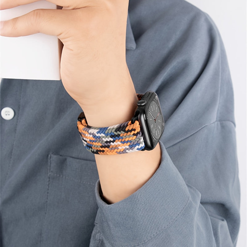 Braided Nylon Apple Watch Band with Magnetic Clasp – Adjustable, Breathable, Sweat-Resistant Strap for Series 10/9/8/7/6/5/4/3/2/1 SE, Fits 38mm to 49mm, Unisex Design for Men and Women, Magnetic Watch Band | Braided Design