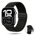 Braided Nylon Apple Watch Band with Magnetic Clasp – Adjustable, Breathable, Sweat-Resistant Strap for Series 10/9/8/7/6/5/4/3/2/1 SE, Fits 38mm to 49mm, Unisex Design for Men and Women, Magnetic Watch Band | Braided Design
