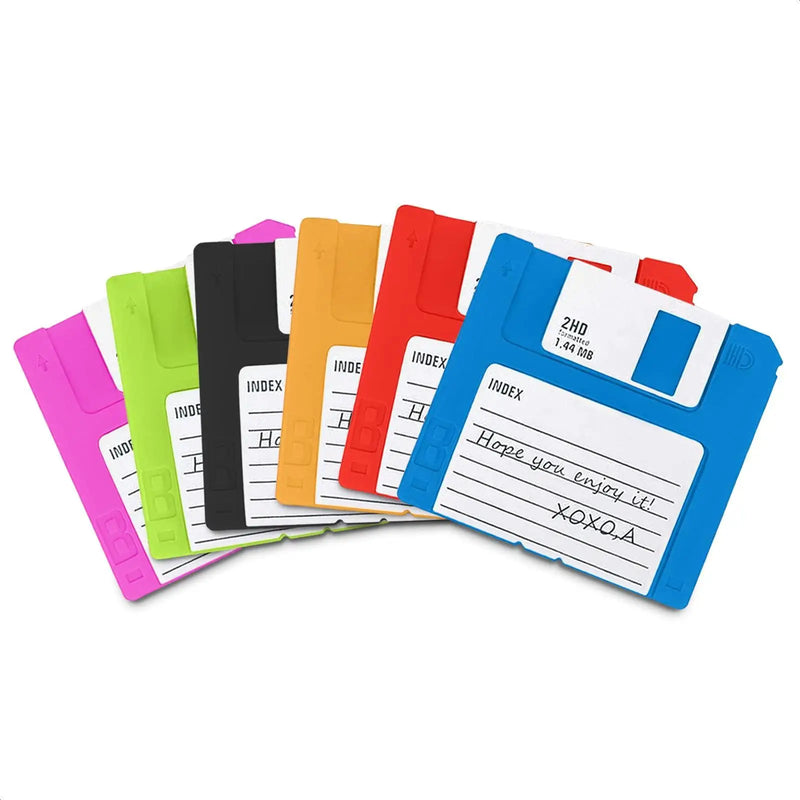 UD_6 PCS Silicone Floppy Disk Coaster For Tables