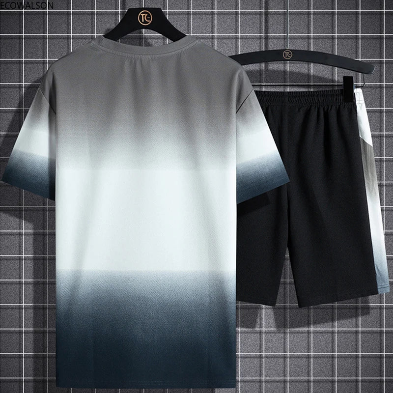 Summer T-Shirt Shorts Male Casual