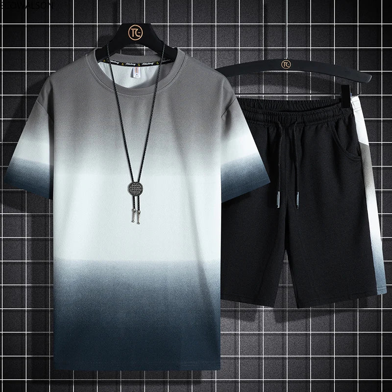Summer T-Shirt Shorts Male Casual