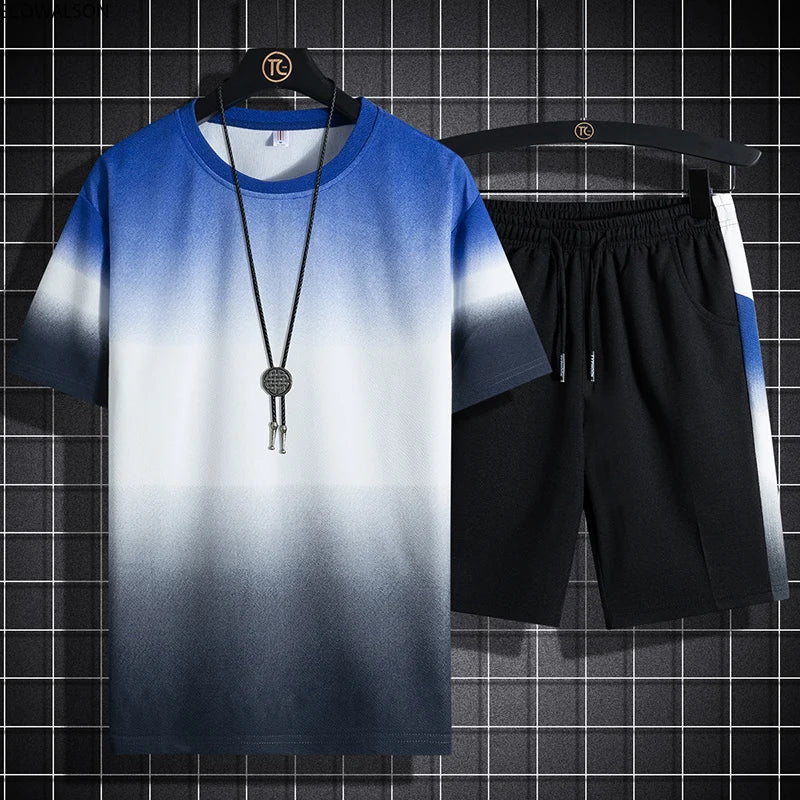 Summer T-Shirt Shorts Male Casual