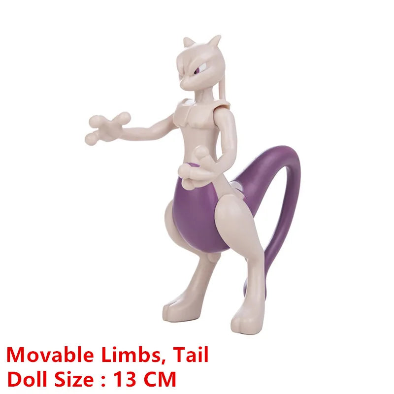 Pokemon 4-13Cm nouveaux dessins animés film figurine Pikachu Mewtwo Charmander Blastoise Gurado modèle d'action pour animaux de compagnie jouet cadeaux