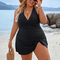 Maillot de bain 2 pièces, grande taille, couleur solide, bikini, taille haute, pour femmes, vêtements de plage, pour baigneurs, 2024