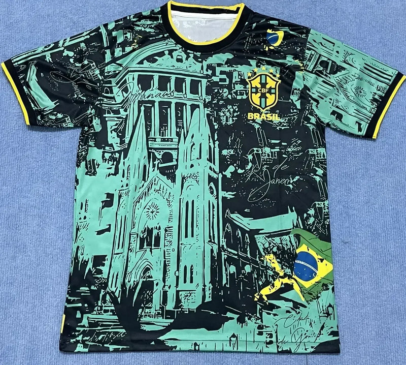 BRAZILS Brésil Football Shirt 2025 City Edition Hommes et Femmes Entraînement Football Chemise 3D Imprimé Séchage Rapide Respirant T-shirt