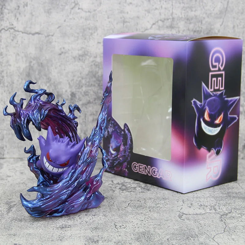 19cm Pokemon Gengar Anime Figure fantôme griffe figurine jeu Statue PVC à collectionner Kawaii modèle cadeaux bureau décor poupées jouets