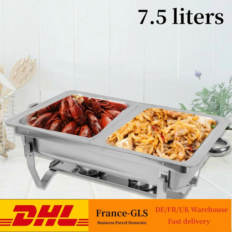 Poêle pliant en acier inoxydable pour Buffet, 7,5 l
