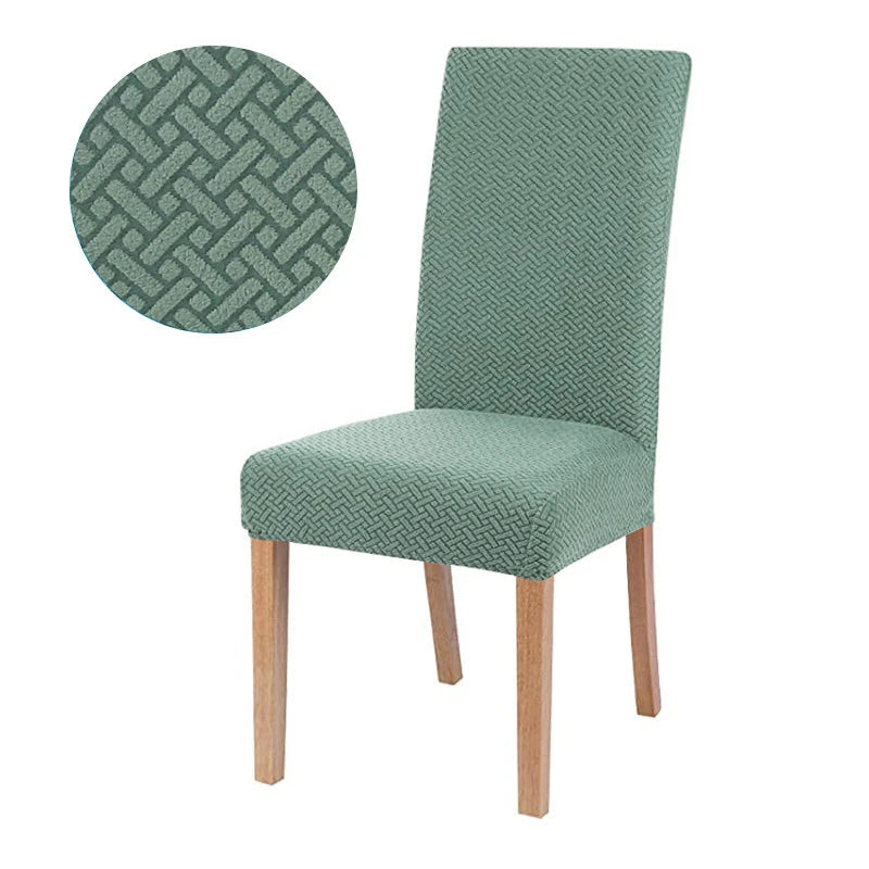 Housse de chaise de salle à manger élastique, extensible et épaisse, en Jacquard, pour salle à manger, cuisine, hôtel, Banquet de mariage