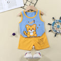 1 ensemble d'été en coton pour enfants, vêtements pour garçons et filles, gilet, vêtements pour enfants, T-Shirts et shorts, débardeur sans manches