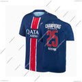 T-shirt des champions de Football européens, Kits de maillots commémoratifs de Football français, maillots de Football d'été pour hommes, nouvel arrivage 2025