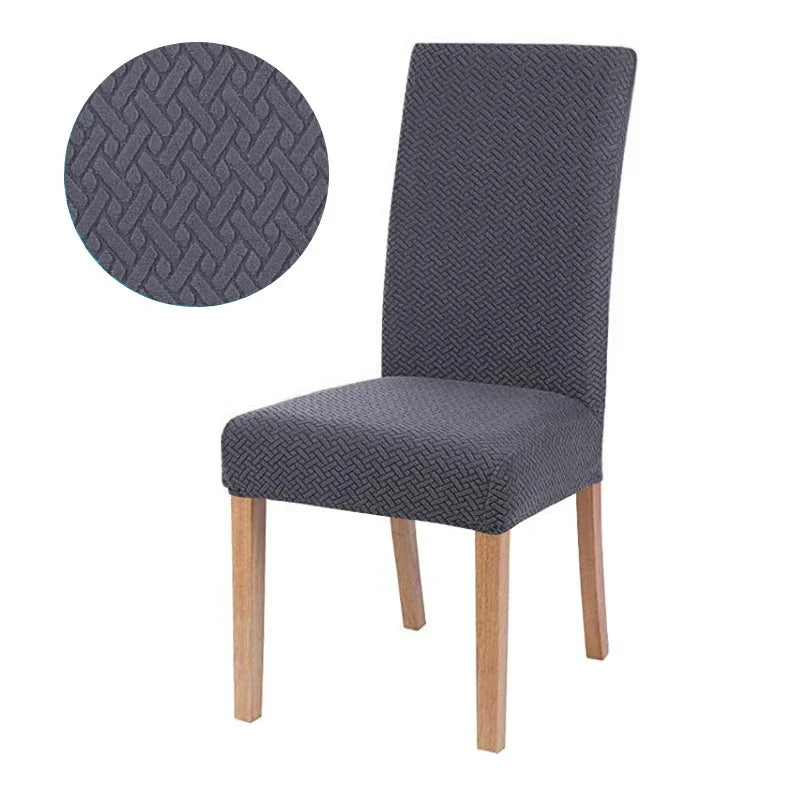 Housse de chaise de salle à manger élastique, extensible et épaisse, en Jacquard, pour salle à manger, cuisine, hôtel, Banquet de mariage