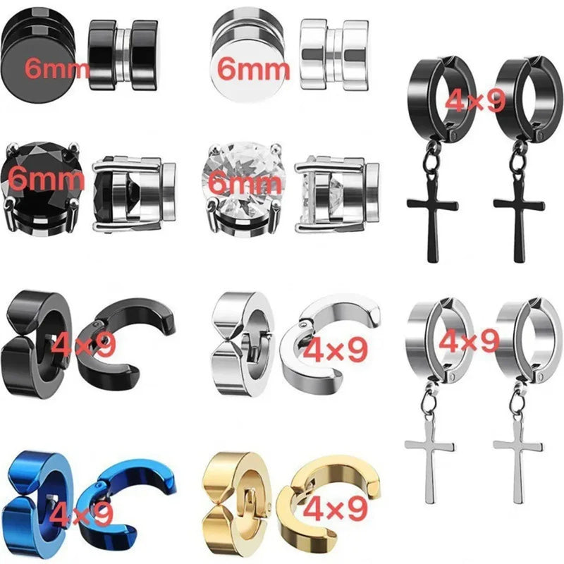 Ensemble de clous d'oreilles magnétiques