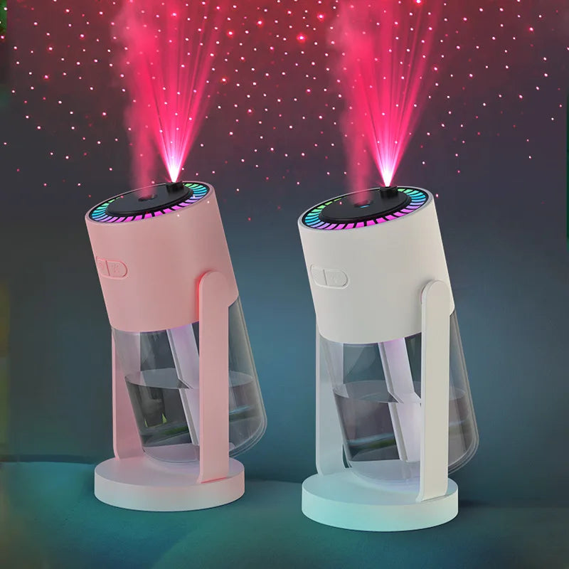Dispositif de Projection d'étoiles, humidificateur d'air ultrasonique USB pour voiture, nébuliseur hydratant domestique