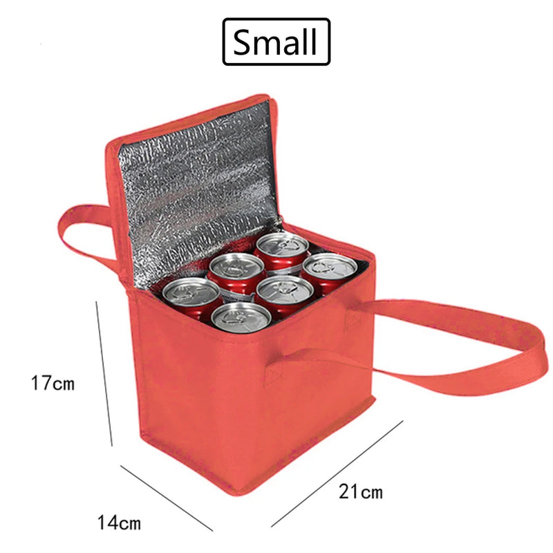 Sac isotherme Portable pour déjeuner, isolation pliante, sac de glace pour pique-nique, sac thermique pour aliments, porte-boissons, sacs isolés, sac de livraison de nourriture