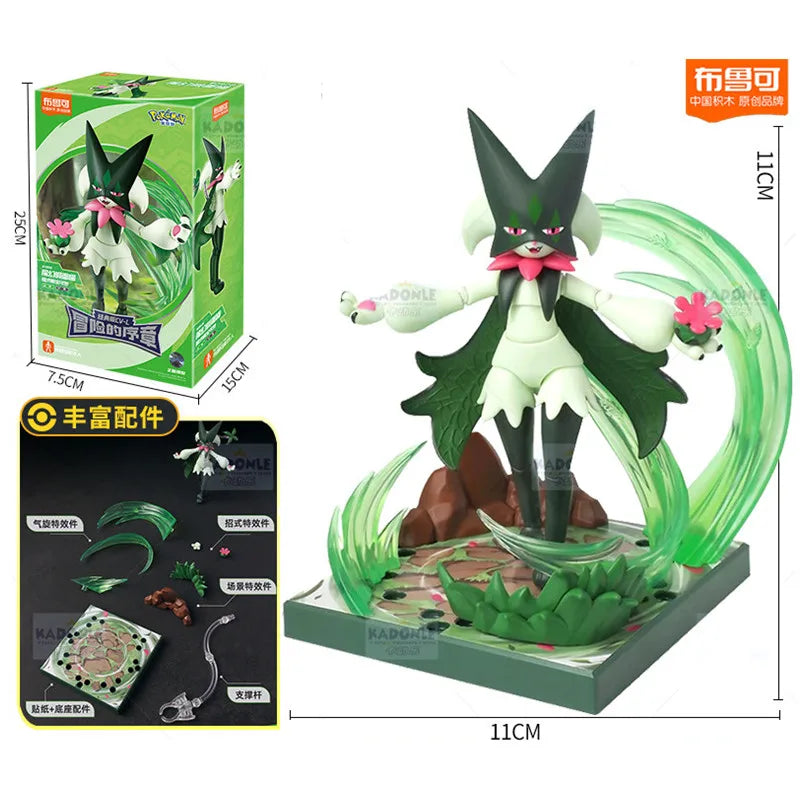 BLOKEES Original POKEMON blocs de construction Pikachu Charmander Psycanard Sprigatito Eevee Lucario Pokémon figurine jouets cadeau