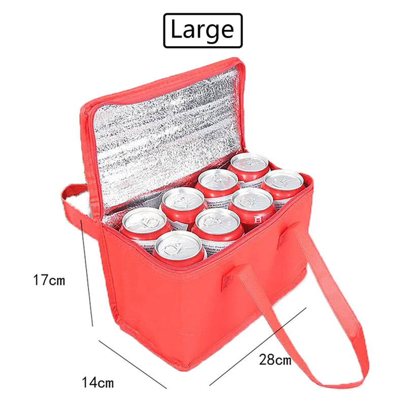 Sac isotherme Portable pour déjeuner, isolation pliante, sac de glace pour pique-nique, sac thermique pour aliments, porte-boissons, sacs isolés, sac de livraison de nourriture