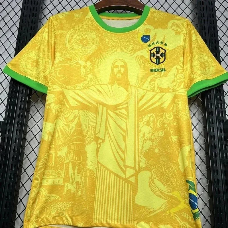 Le dernier maillot de football brésilien imprimé en 3D pour l'été comprend un portrait de Jésus, un t-shirt décontracté unisexe à séchage rapide