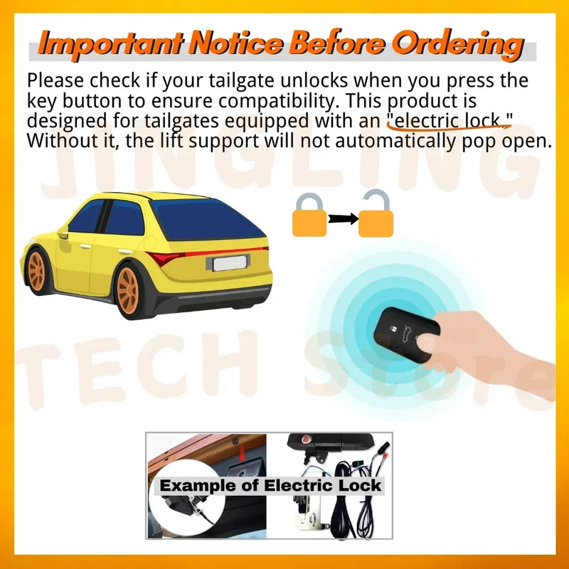 Qté (2) entretoises de coffre avec ressort pour Volkswagen Scirocco MK3 Hatchback