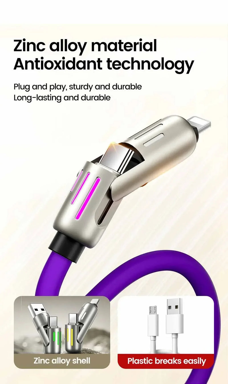 Câble de Charge rapide en Silicone USB