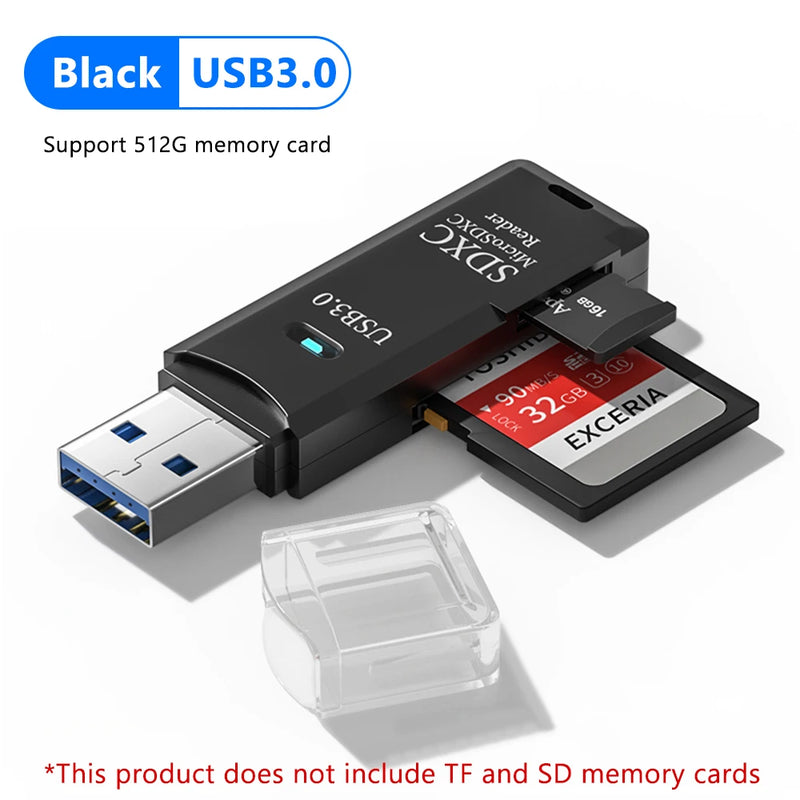 Lecteur de carte USB 3.0 2 en 1