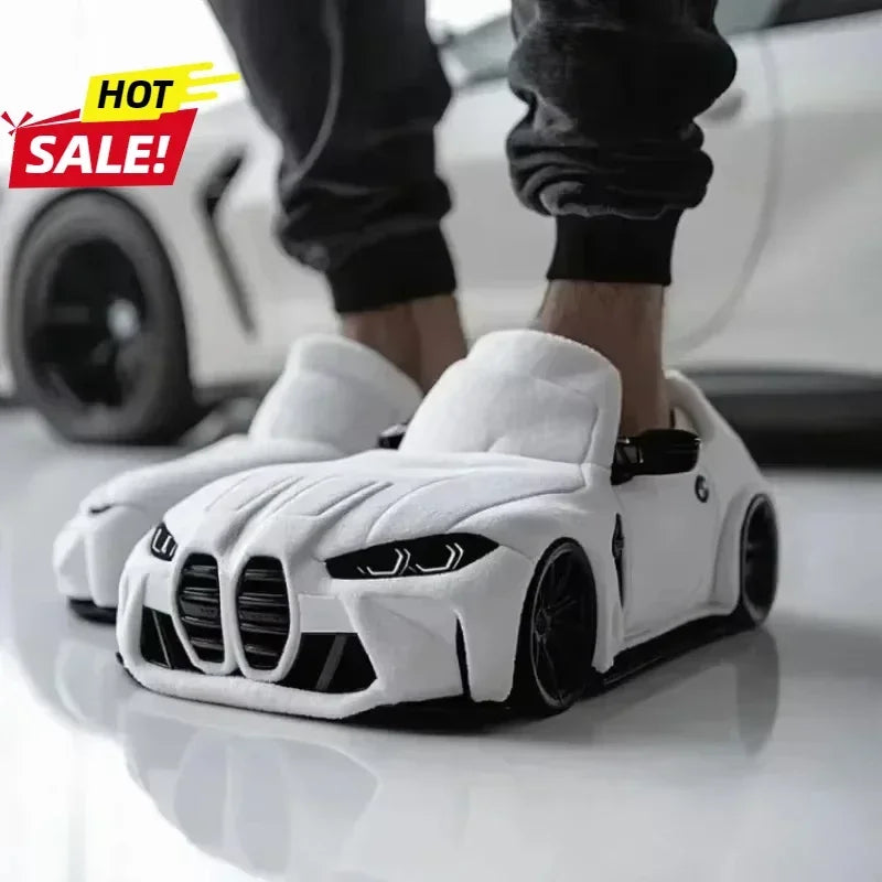 2025 nouveau pour BMW Porsche course pantoufles en peluche jouet chaussures en coton
