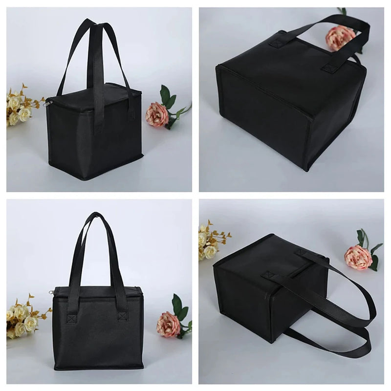 Sac isotherme Portable pour déjeuner, isolation pliante, sac de glace pour pique-nique, sac thermique pour aliments, porte-boissons, sacs isolés, sac de livraison de nourriture