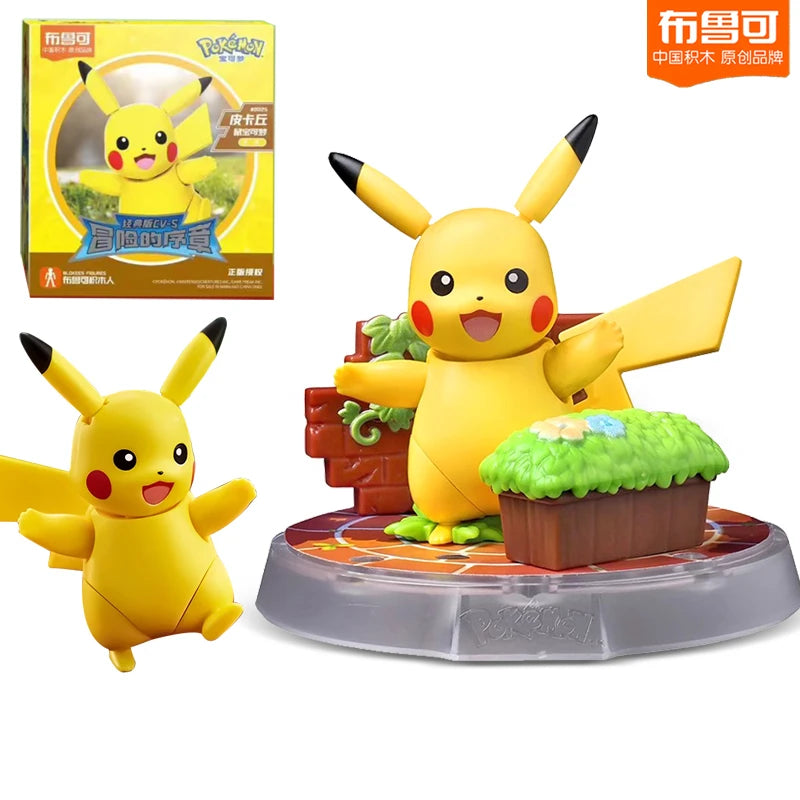 BLOKEES Original POKEMON blocs de construction Pikachu Charmander Psycanard Sprigatito Eevee Lucario Pokémon figurine jouets cadeau