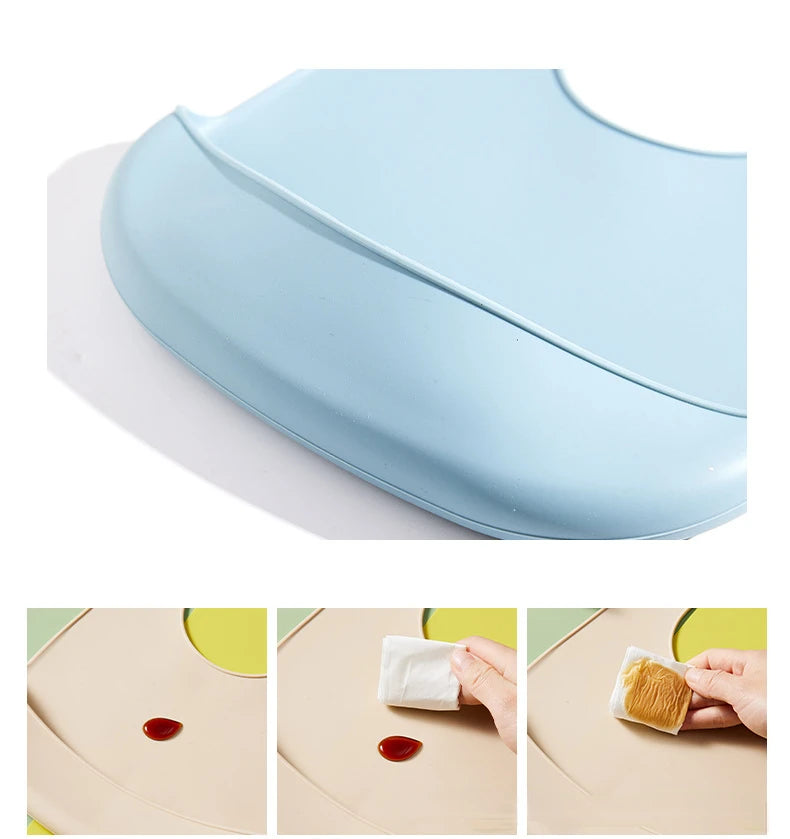 Bavoir bébé réglable imperméable bavoirs bébés doux comestible Silicone nouveau-né salive dégoulinant serviette bave enfants écharpe sans BPA