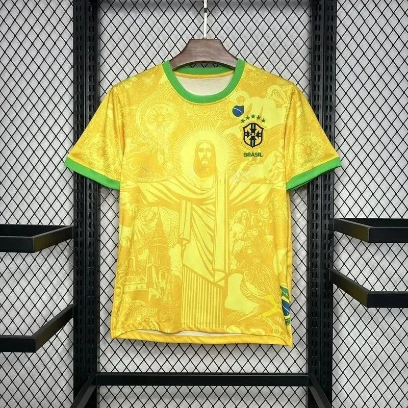 Le dernier maillot de football brésilien imprimé en 3D pour l'été comprend un portrait de Jésus, un t-shirt décontracté unisexe à séchage rapide