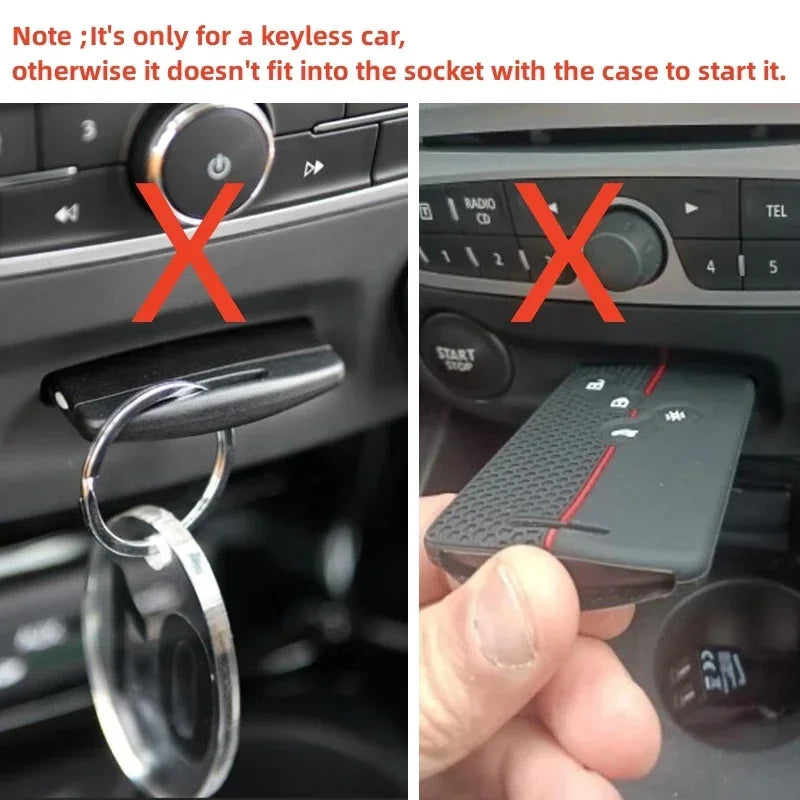 Housse de clé de voiture en Silicone à 4 boutons, pour Renault