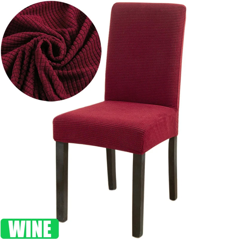 Housse de chaise de salle à manger élastique, extensible et épaisse, en Jacquard, pour salle à manger, cuisine, hôtel, Banquet de mariage