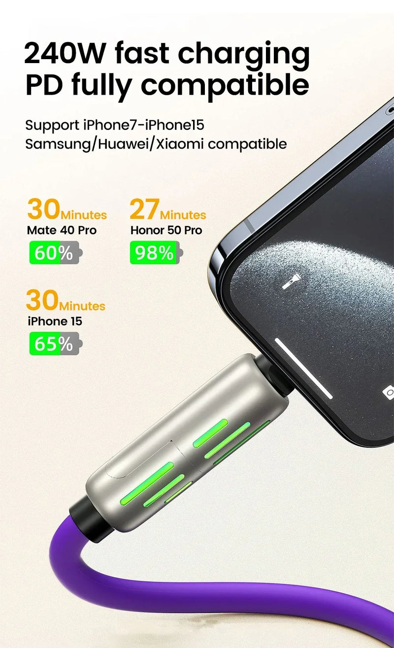Câble de Charge rapide en Silicone USB