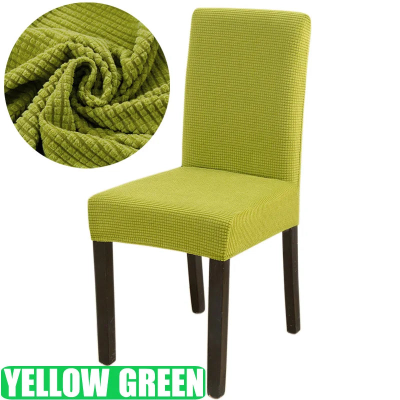 Housse de chaise de salle à manger élastique, extensible et épaisse, en Jacquard, pour salle à manger, cuisine, hôtel, Banquet de mariage