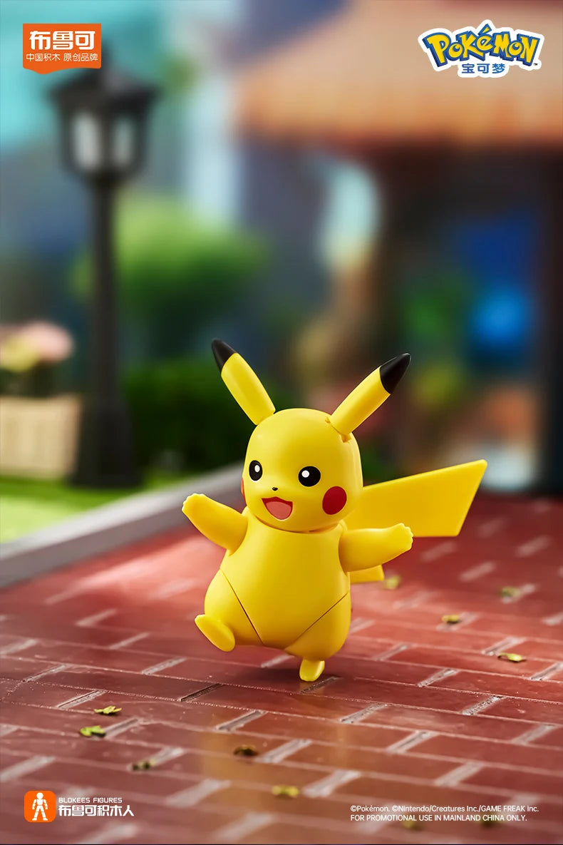 BLOKEES Original POKEMON blocs de construction Pikachu Charmander Psycanard Sprigatito Eevee Lucario Pokémon figurine jouets cadeau