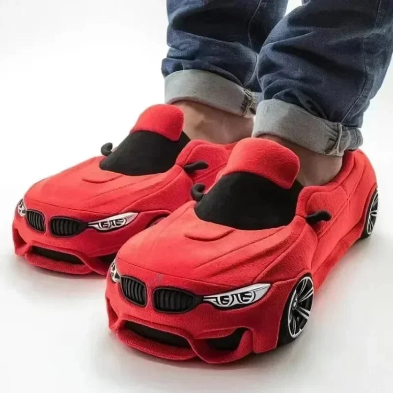 2025 nouveau pour BMW Porsche course pantoufles en peluche jouet chaussures en coton