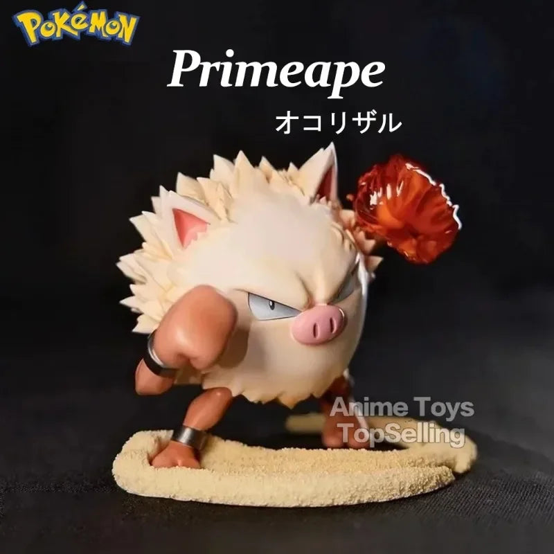 Figurine Pokemon de dessin animé Primeape, 7cm/2,76 pouces, Collection de statues en Pvc, modèles de jouets, cadeaux