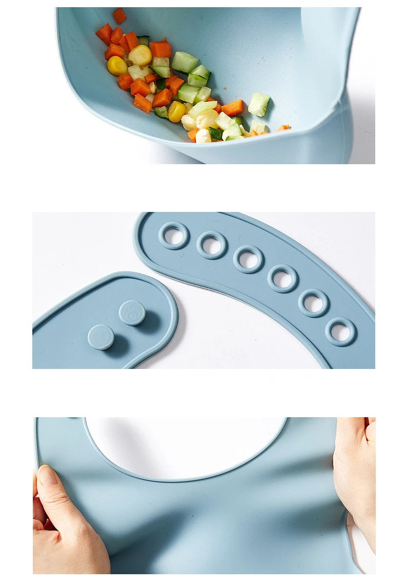Bavoir bébé réglable imperméable bavoirs bébés doux comestible Silicone nouveau-né salive dégoulinant serviette bave enfants écharpe sans BPA
