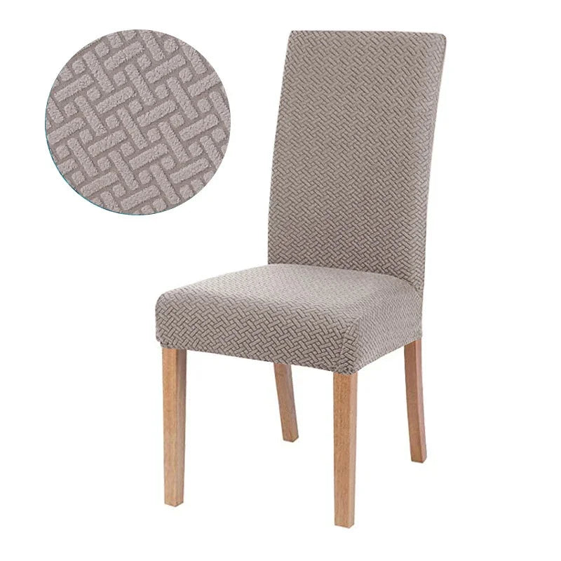 Housse de chaise de salle à manger élastique, extensible et épaisse, en Jacquard, pour salle à manger, cuisine, hôtel, Banquet de mariage