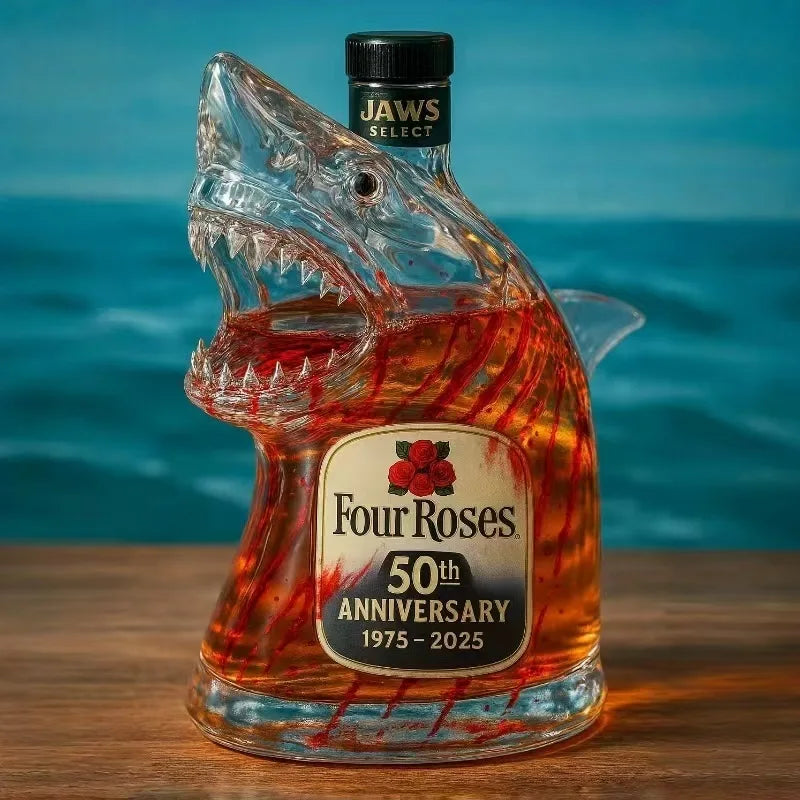 Bouteille de whisky requin drôle, tortue au doigt du milieu, carafe en verre, décoration de maison, bouteille de vin animale, jouet de Collection de statues