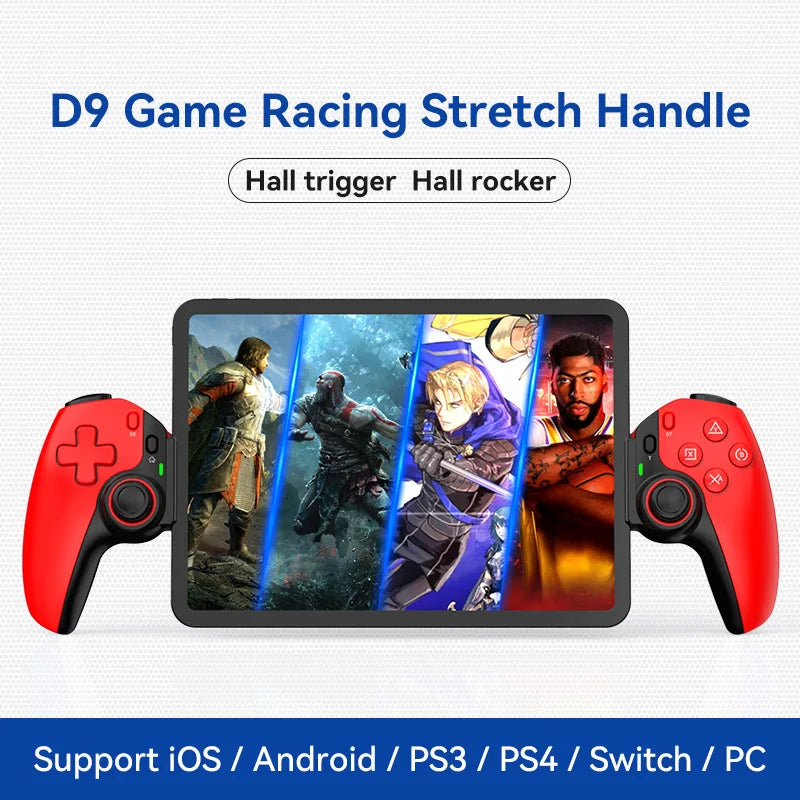 Manette de jeu télescopique pour téléphone portable D9, pour Android IOS PS3 PS4 Switch ios avec Turbo/6 axes/Vibration