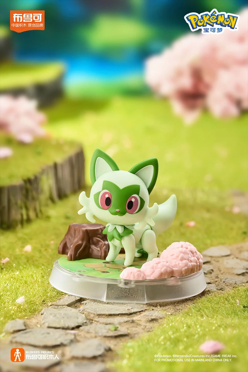 BLOKEES Original POKEMON blocs de construction Pikachu Charmander Psycanard Sprigatito Eevee Lucario Pokémon figurine jouets cadeau