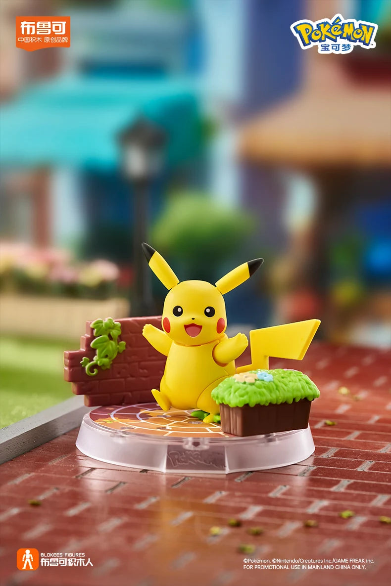 BLOKEES Original POKEMON blocs de construction Pikachu Charmander Psycanard Sprigatito Eevee Lucario Pokémon figurine jouets cadeau