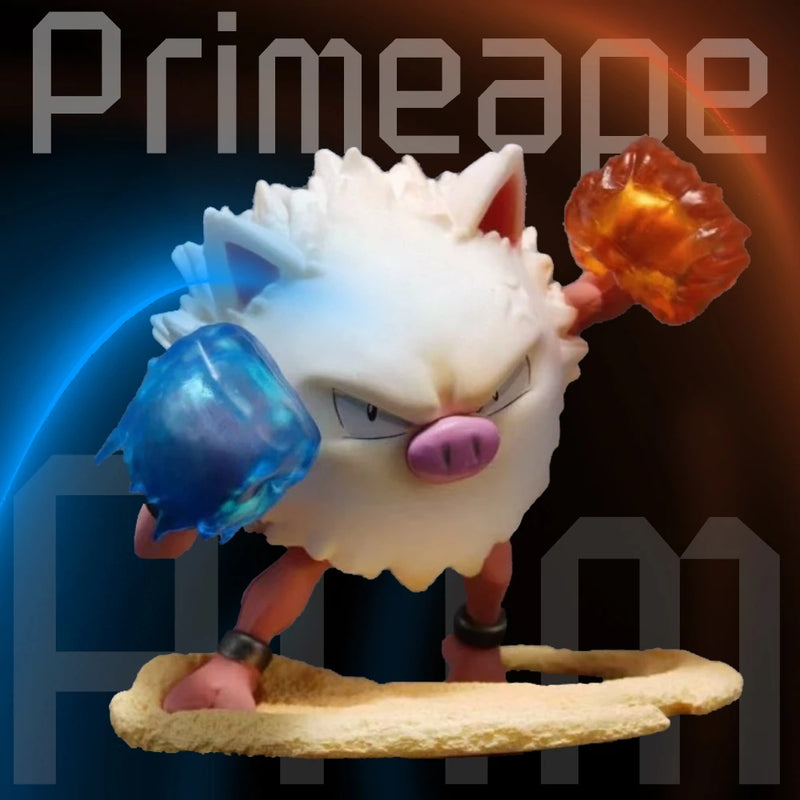 Figurine Pokemon de dessin animé Primeape, 7cm/2,76 pouces, Collection de statues en Pvc, modèles de jouets, cadeaux