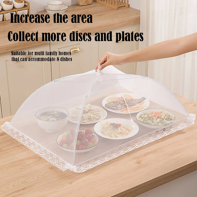 Couverture alimentaire en maille pliable et lavable, couverture de Tables anti-insectes